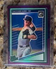 2025 Panini Donruss Thatcher Hurd Rated Prospects Optic Purple #/49 Yankees