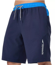 NEW Speedo Men's 9" Marina Swim Shorts Sea Blue Size Medium