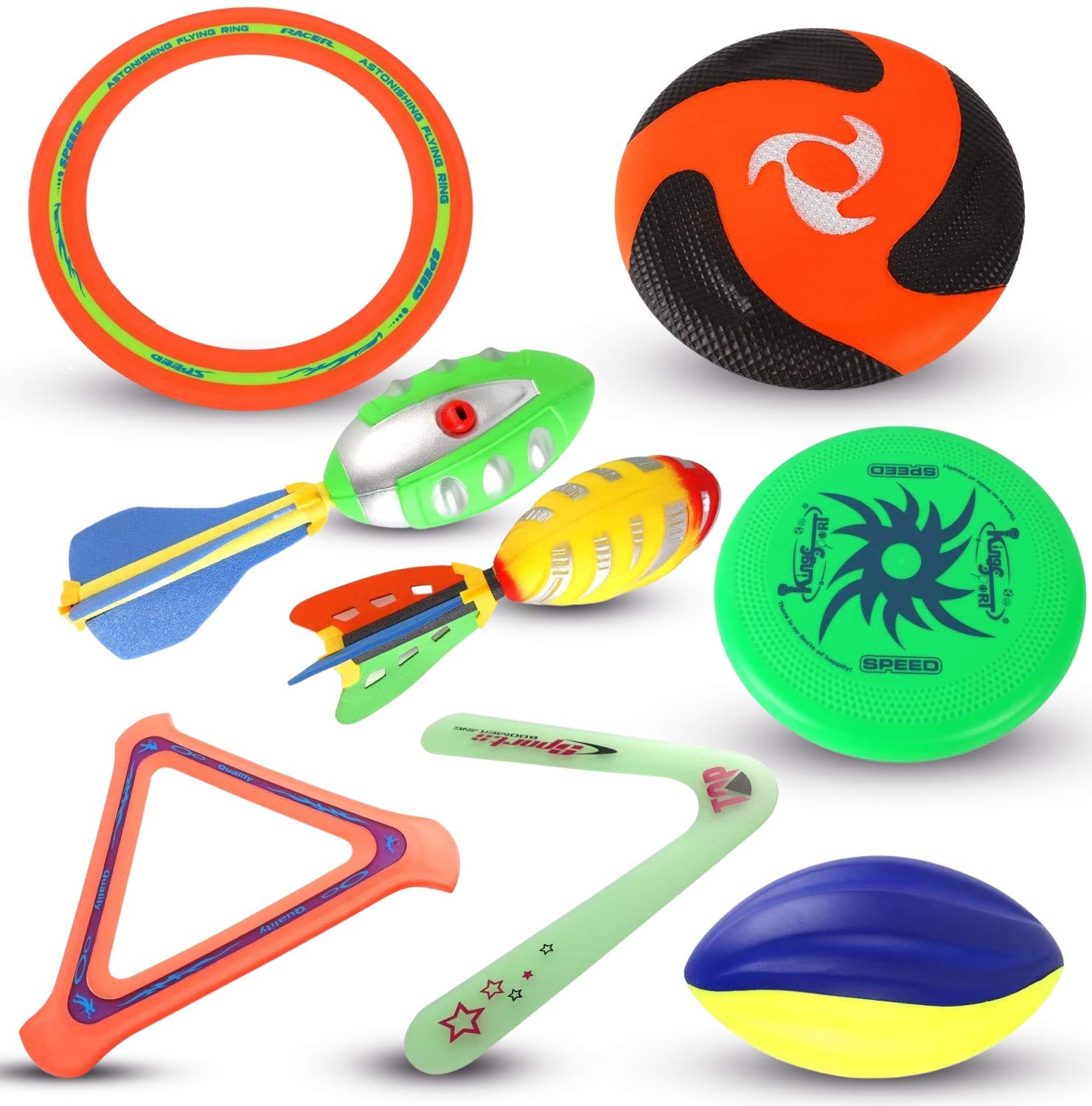 8-in-1 Sports Combo Play Set - Ultimate Outdoor Family Backyard Games with Fo...