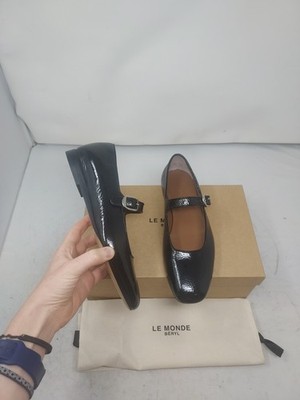 Le Monde Beryl EU 36 US 6 WOMENS New Black Mary Jane Patent Shoe