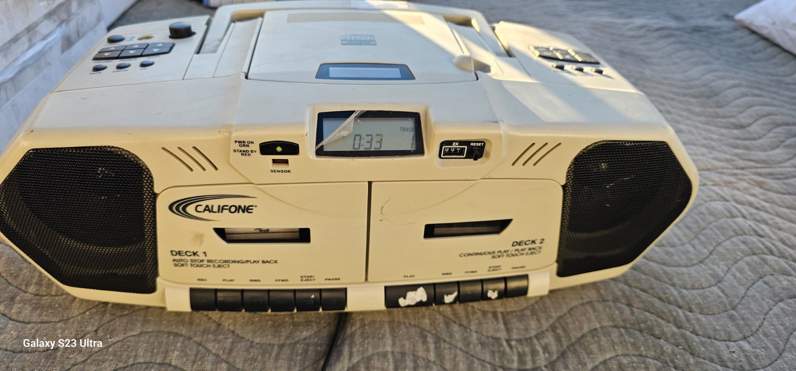 Vintage Califone 2395AV-02 Multimedia Player AM/FM CD Cassette Boombox Tested 