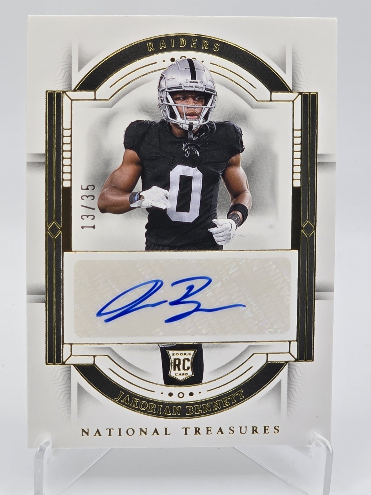 Jakorian Bennett Panini National Treasures #131 Autograph-Gold