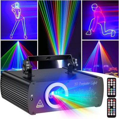 Ehaho DJ Laser Party Lights, 3D Animation RGB Lazer Stage Lighting