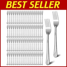 Ergonomic Stainless Steel Forks - 200 Count