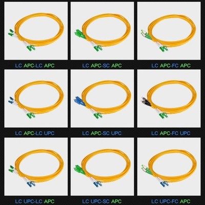 3M Fiber Optic Patch Cord 2 Core Duplex LC/APC to FC/UPC SM FTTH CATV Cable