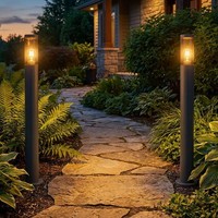 Wegeleuchte Sockelleuchte AußEn Standlampe Garten IP44 E27 Rauchfarben 2Er Set