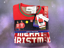 HOME ALONE Merry Christmas Ya Filthy Animal Holiday Christmas Sweater Knit XL