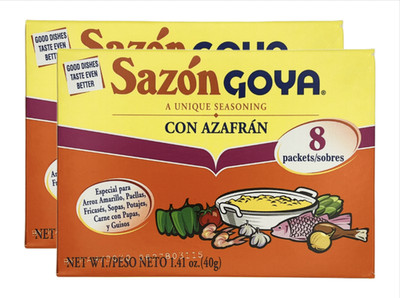 Goya Sazon Con Azafran - 1.41 oz (2 packs)