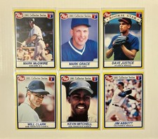 1991 Post Collector Series card lot McGwire Grace Justice Clark Mitchell Abbott