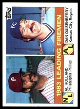 1983 Leading Firemen (Al Holland / Dan Quisenberry) LL 1984 Topps #138 MLB READ