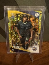 2025-26 Topps Flagship UCC - Reigan Heskey RC (Man City) - Yellow Speckle /299