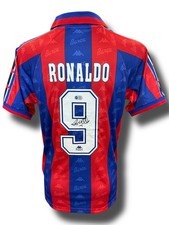RONALDO NAZARIO SIGNED FC BARCELONA 95/97 HOME SHIRT (ACG CERT AG16619)