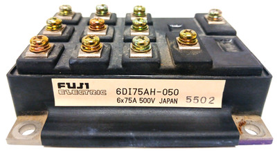 FUJI IGBT MODULE 6DI75AH-050 600V 75A PEAK COLLECTOR CURRENT 150A SCREW MOUNT