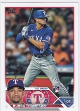 2023 Topps #597 Bubba Thompson RC Texas Rangers