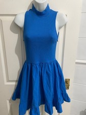 Zara Womens Medium Blue Sleeveless Knee Length Dress (EX COND)