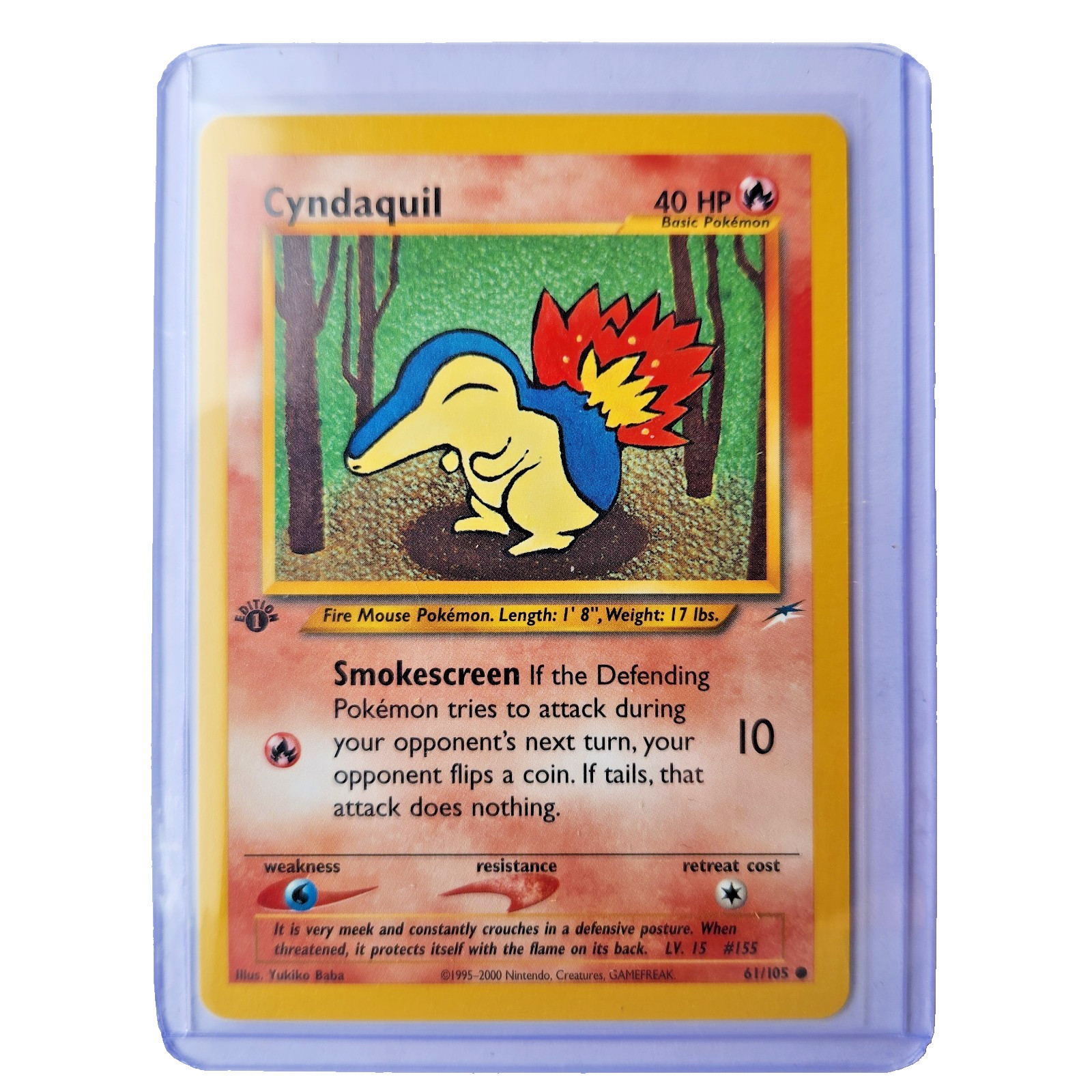 Cyndaquil 61/105 Pokemon TCG 1st Edition Neo Destiny NM Vintage 2002 Card