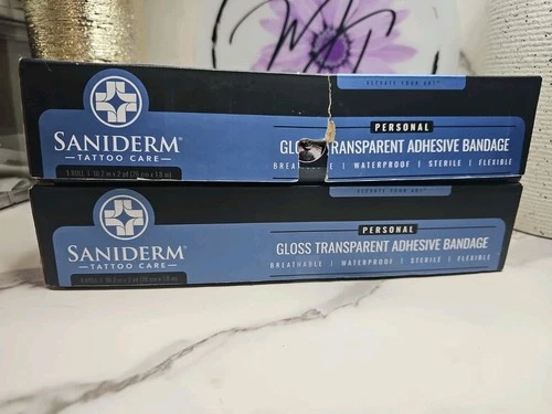 LOT OF 2 Saniderm Original Tattoo Aftercare Bandage Personal Roll (10 in x 2 yd) - product listing photo