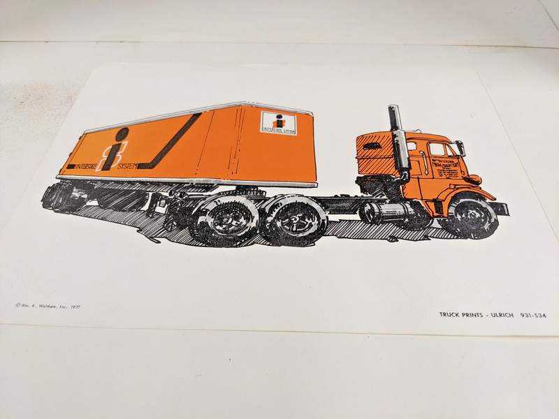 "Vintage" Walthers Ulrich Interstate System Mack Truck Print 931-534