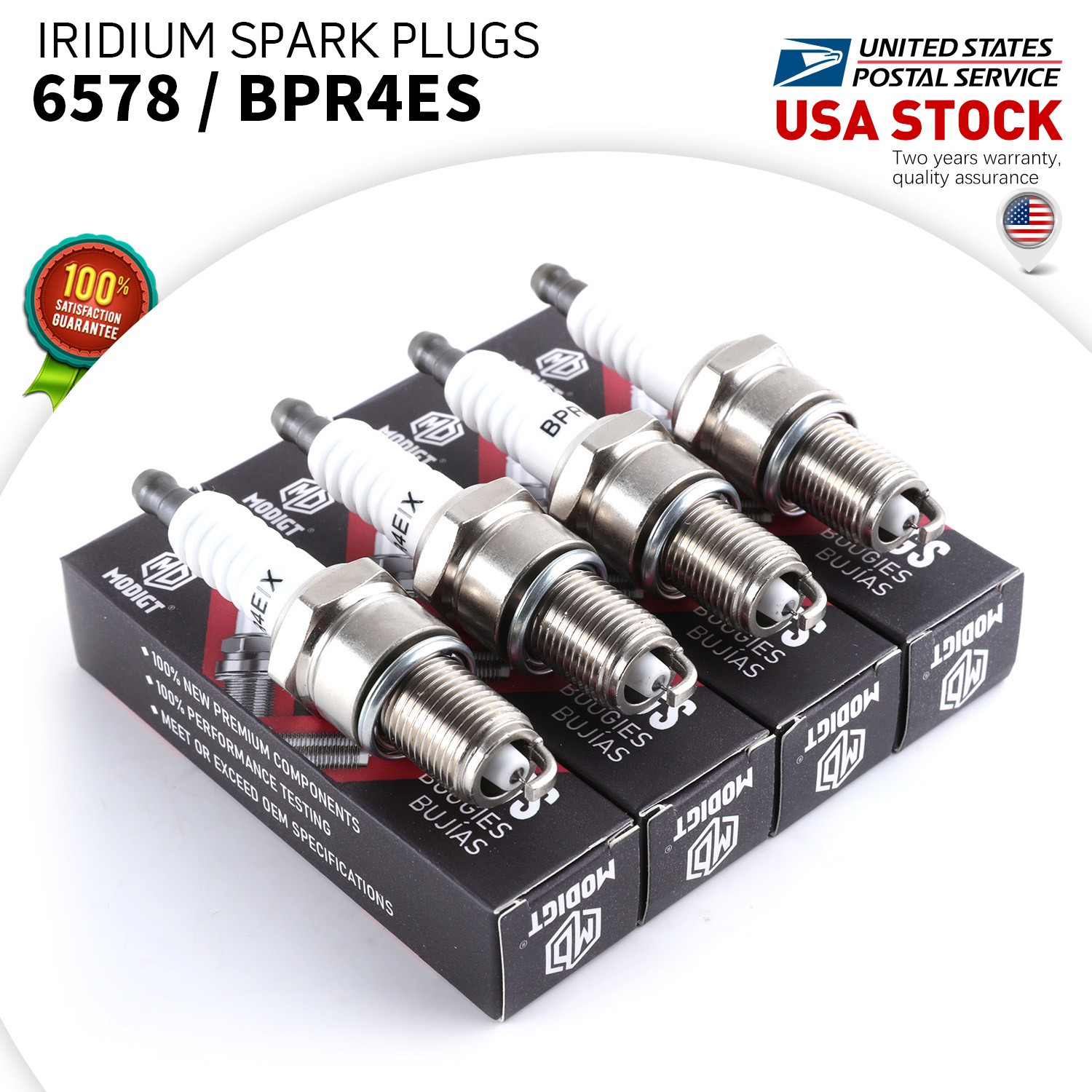 New Genuine MGT 4 Pcs For NGK 6578 BPR4ES Standard OEM Iridium Spark Plugs USA