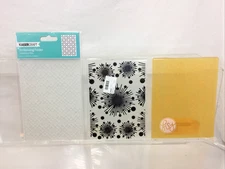 3 Embossing Folders by: KaiserCraft, Fun Stampers Journey, & Akaddy