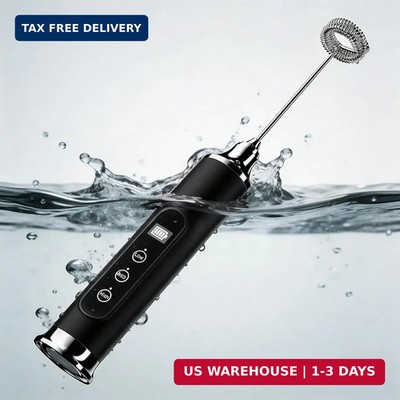 YUSWKO Milk Frother Wand for Coffee, Handheld Coffee Frother, Rechargeable Drink