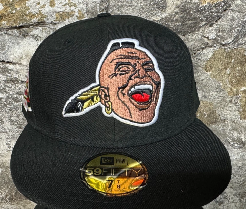 Milwaukee Braves Indian New Era Equipado 59Fifty 1957 Serie Mundial Personalizado RARO NUEVO Foto 3 de 4