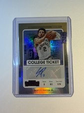 2022 Chronicles Draft Picks Scotty Pippen Jr. College Ticket Purple /49 AUTO RC