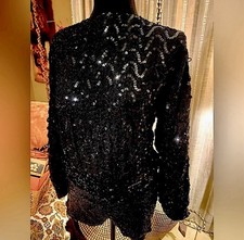 Vintage 70  s 4 Piece Sequin Hot Pants Set Size 8