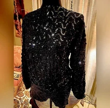 Vintage 70’s 4 Piece Sequin Hot Pants Set Size 8