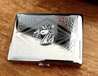Horse Head Cigarette Case, Antiqued Silver RFID Wallet Business Credit Card Case — photo 3