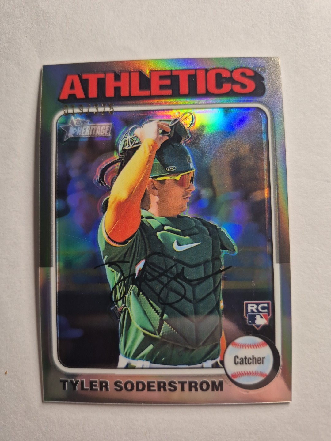 2024 Topps Heritage Tyler Soderstrom RC #471 Chrome Silver Refractor /375 Rookie