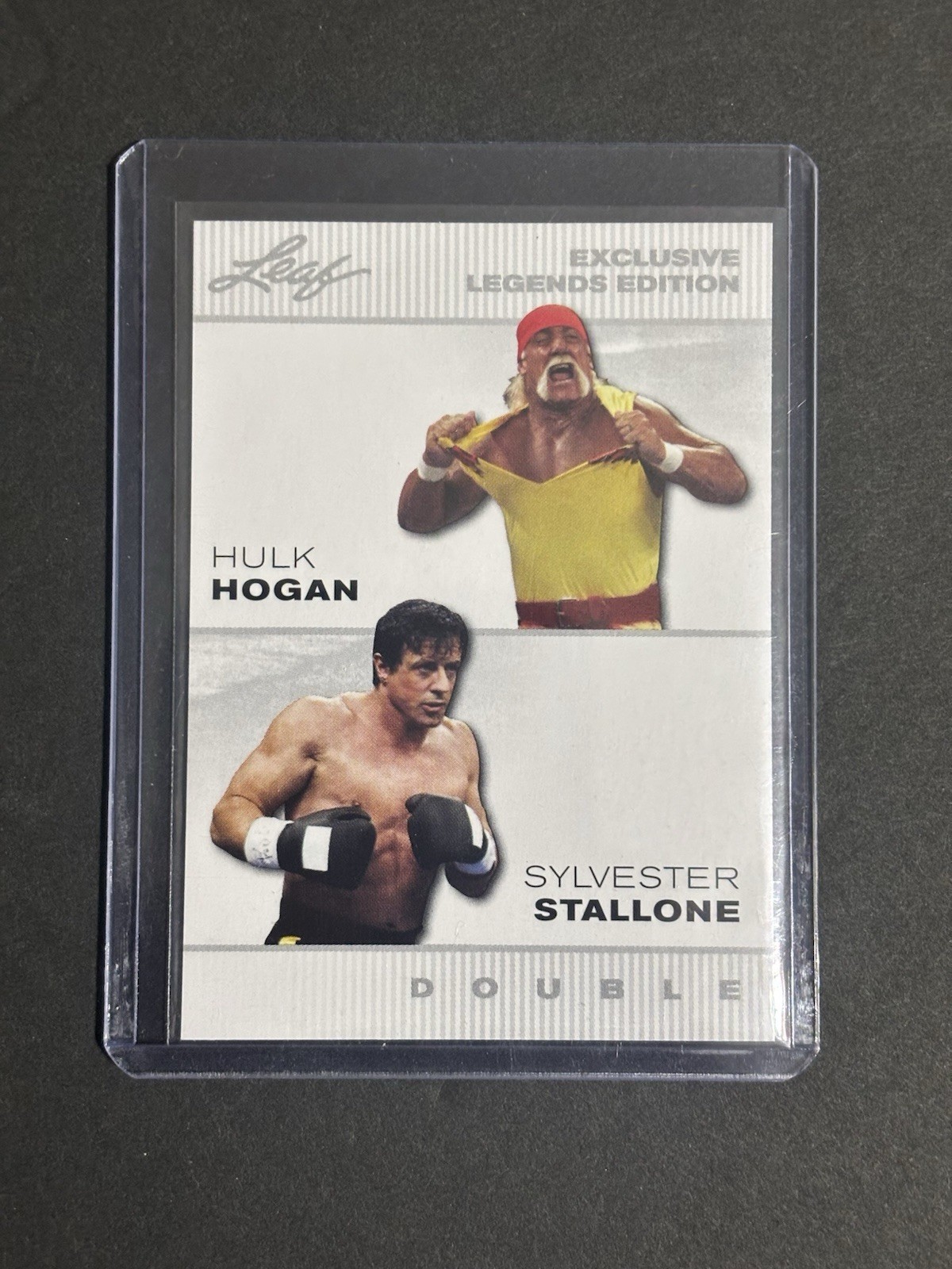 2023 Leaf Legends Edition Sylvester Stallone Hulk Hogan #ELE-02 Rocky Balboa WWF