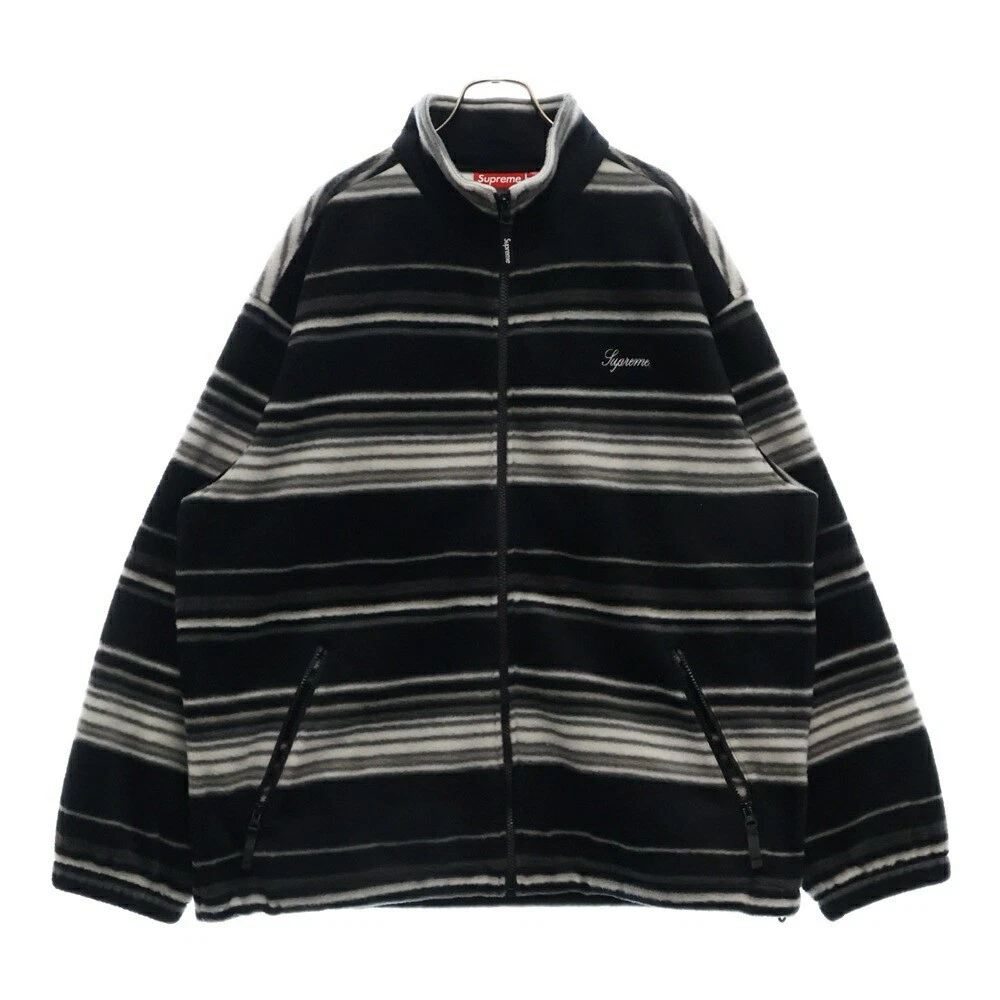 Veste polaire zippée à rayures Supreme taille XL 24AW FkJ57
