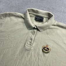 Vintage Women  s Burberry Polo Golf Shirt 100  Cotton Size Medium Green Logo