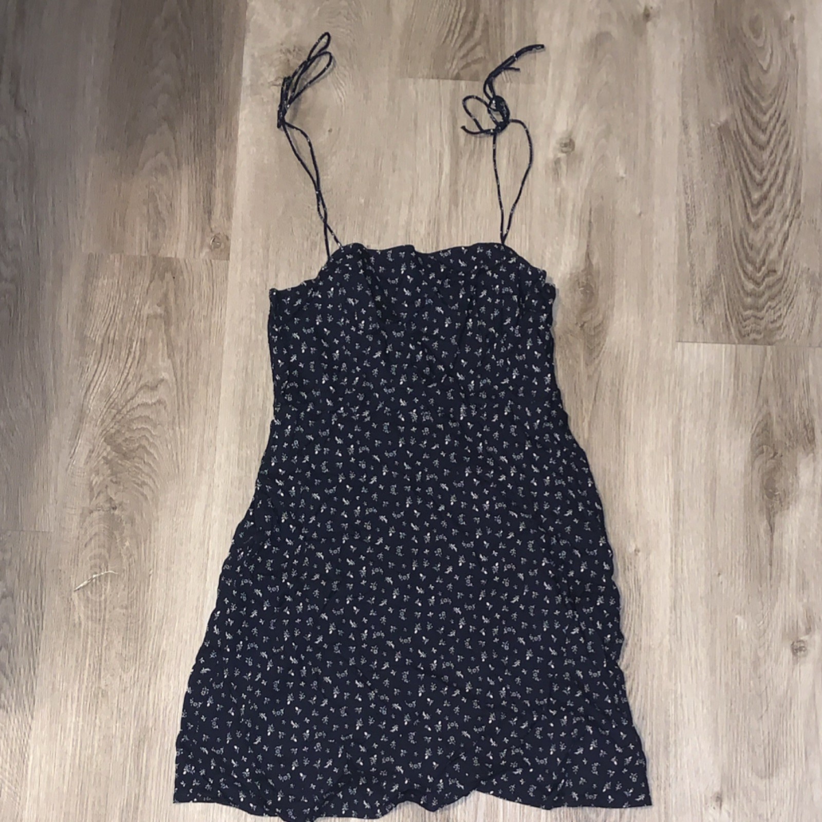 Women’s Old Navy Floral-Print Navy Blue Sleeveless Dress, Size M