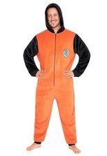 Dragon Ball Z One-Piece Pajamas for Men with Hood - Anime Medium Orange/Black