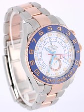 Rolex Yacht-Master II 44mm BLUE HANDS Two-Tone 18K Rose Gold Steel 116681 Watch 3