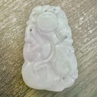 Vintage Untreated All Natural AAA Jadeite Jade Pendant Necklace 36.7 Grams 52mm — photo 5