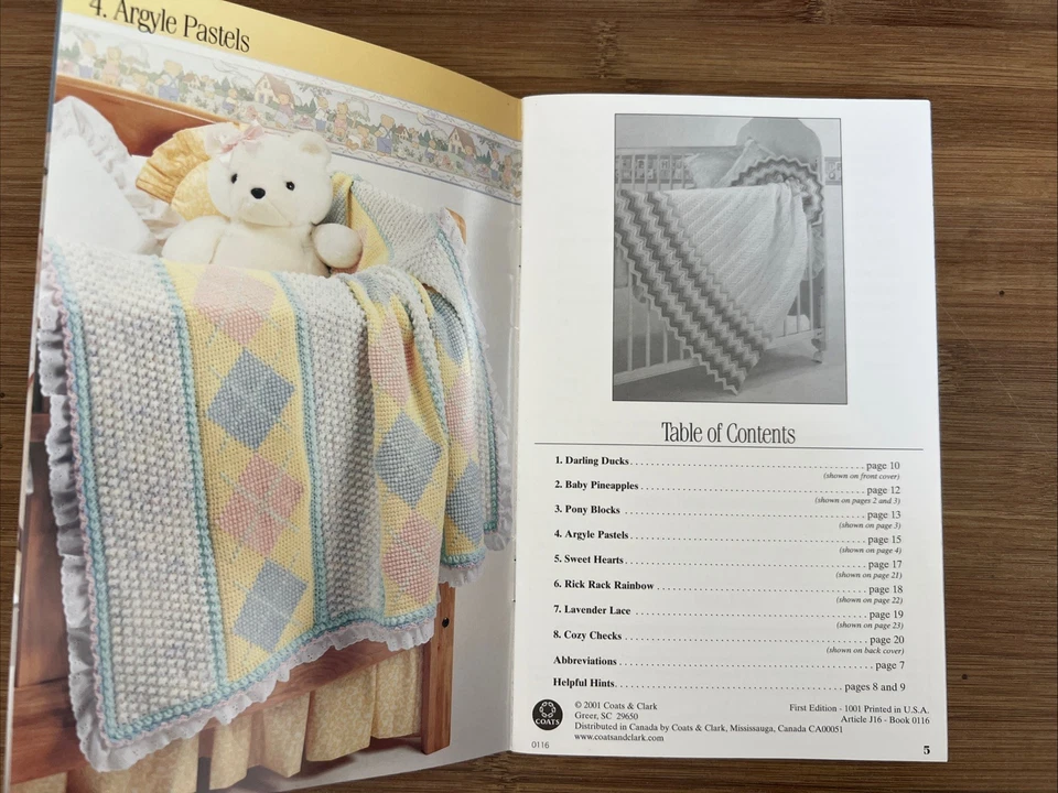 Red Heart Mini Book Baby Blankets Knit And Crochet Patterns Project - Image 3 of 4