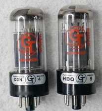 GT-6V6-R AMPLIFIER POWER TUBES PAIR TEST EXCELLENT