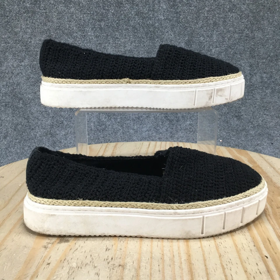 Vince Camuto Zapatos Mujer 9 M Negro Relinsta Alpargata Tenis Crochet Bajo Foto 2 de 4
