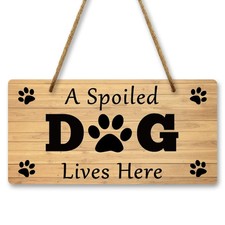 Hanging Pet Sign for Home Decor Dog Sign Decor 10x5 Inch Dog Lover Sign Wall ...