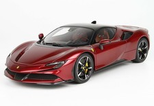 RARE! BBR Ferrari SF90 Stradale Rosso Met/Black Roof Limited 200 Pcs P18180C