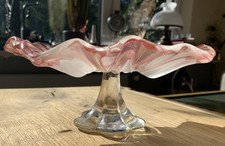 Seltene Glasschale mit Fuß Anbietschale  Tafelaufsatz Walther Glas 70er Top