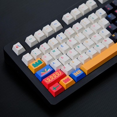 Candy Colors PBT Keycaps 151 Keys Cherry Profile Custom Retro Gaming Set