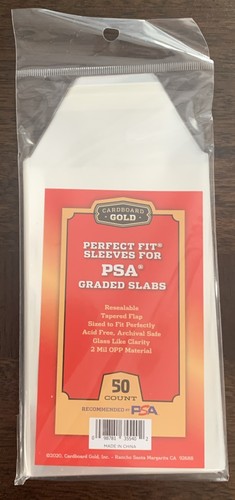 100 Pochettes Cardboard Gold Pour Cartes Graduées PSA – Avec Logo Officiel PSA
