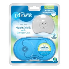 Dr. Brown's Nipple Shields with Case, Size 2-25 mm and Up, Stretch Fit, for Latc
