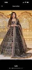 Embroidered Black Gold Pink Choli with Dupatta Traditional Indian Outfit