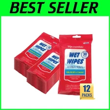 Moisturizing Hand Sanitizer Wipes - 12 Packs Travel Size