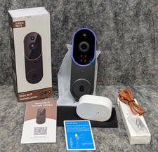 Smart 2.4GHz Wi-Fi Doorbell Camera Wide Angle Lens Purple   New  
